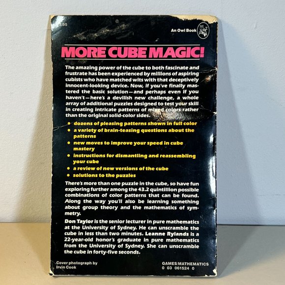Vintage '81 Cube Games Rubik's Cube  Puzzle & Solutions Book - Picture 2 of 13